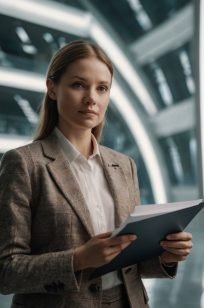 Leonardo_Kino_XL_A_single_person_holding_an_document_standing_0